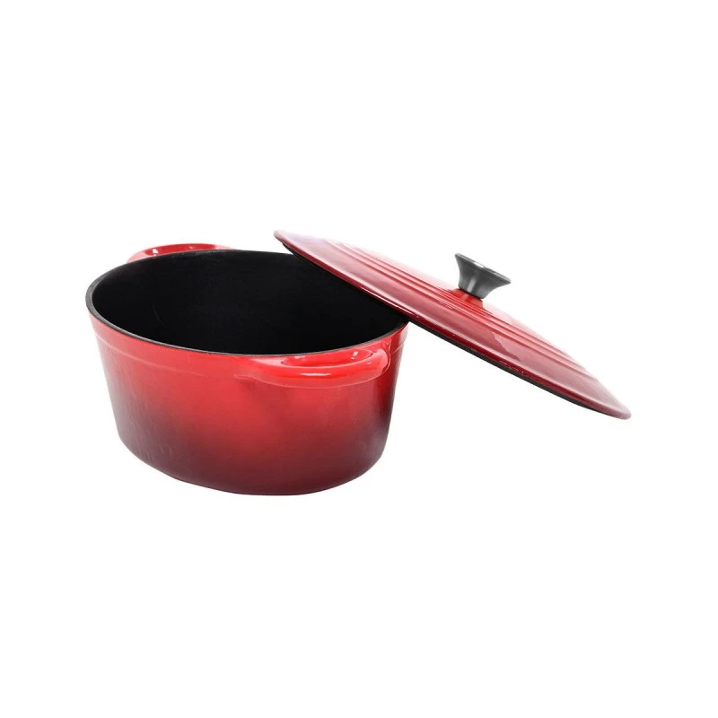 CASSEROLE DISH IRON CAST IRON 30cm WITH ENAMEL COATING RED