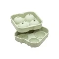 ICE-CUBE TRAY SILICONE 4 CASES ROUND MINT