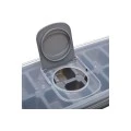 ICE-CUBE TRAY PLASTIC 14 CASES WITH LID GREY