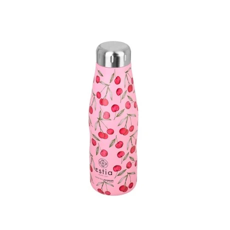 INSULATED BOTTLE TRAVEL FLASK SAVE THE AEGEAN 500ml CHERRY ROSE