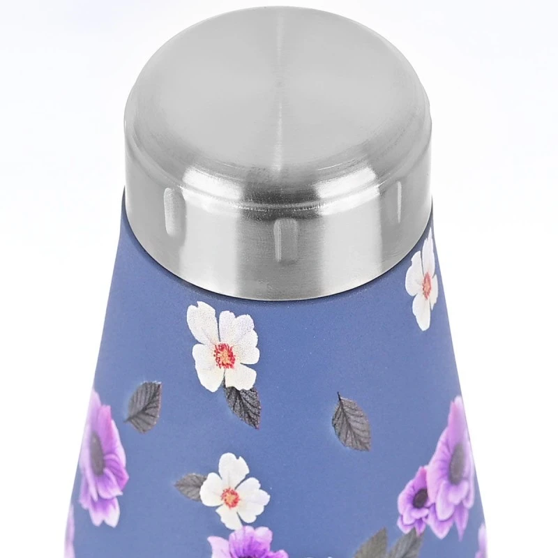 INSULATED BOTTLE TRAVEL FLASK SAVE THE AEGEAN 500ml GARDEN BLUE