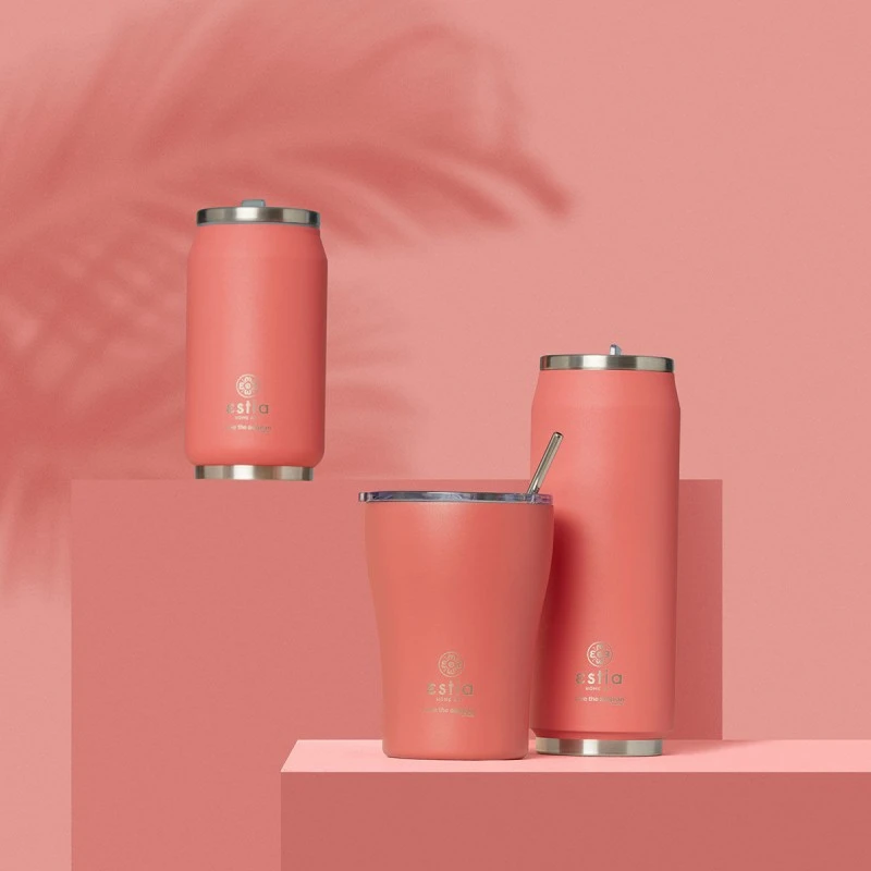 INSULATED TRAVEL CUP SAVE THE AEGEAN  300ml FUSION CORAL
