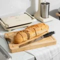 CUTTING BOARD BAMBOO ESSENTIALS 35X25cm WITH METALLIC HANDLE
