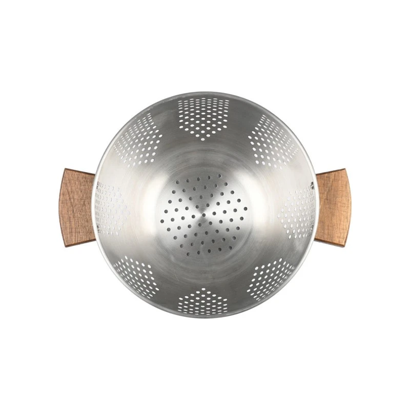PASTA STRAINER ALLURE STAINLESS STEEL 22cm WITH WOODEN HANDLES