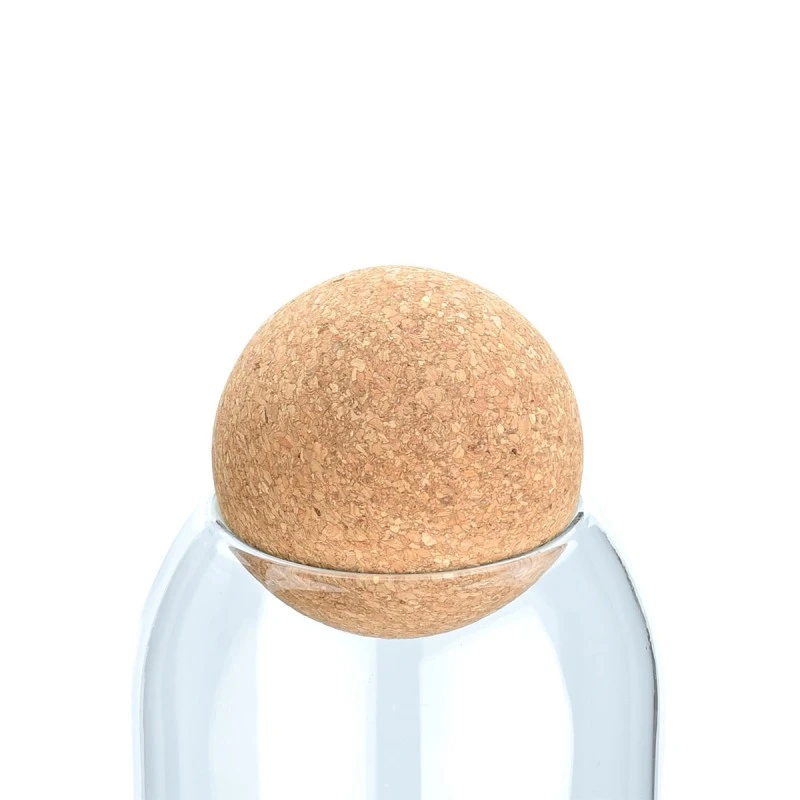 STORAGE CONTAINER GLASS 450ml WITH CORK LID
