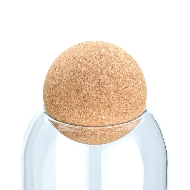 STORAGE CONTAINER GLASS 950ml WITH CORK LID