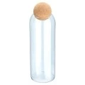 STORAGE CONTAINER GLASS 1300ml WITH CORK LID