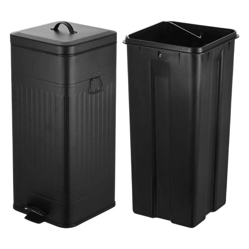 KITCHEN TRASH CAN ANTIGUA SOFT CLOSE 30lt MAT BLACK