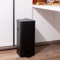 KITCHEN TRASH CAN ANTIGUA SOFT CLOSE 30lt MAT BLACK