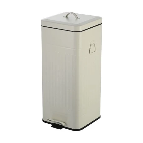 KITCHEN TRASH CAN ANTIGUA SOFT CLOSE  30lt MAT IVORY