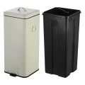KITCHEN TRASH CAN ANTIGUA SOFT CLOSE  30lt MAT IVORY