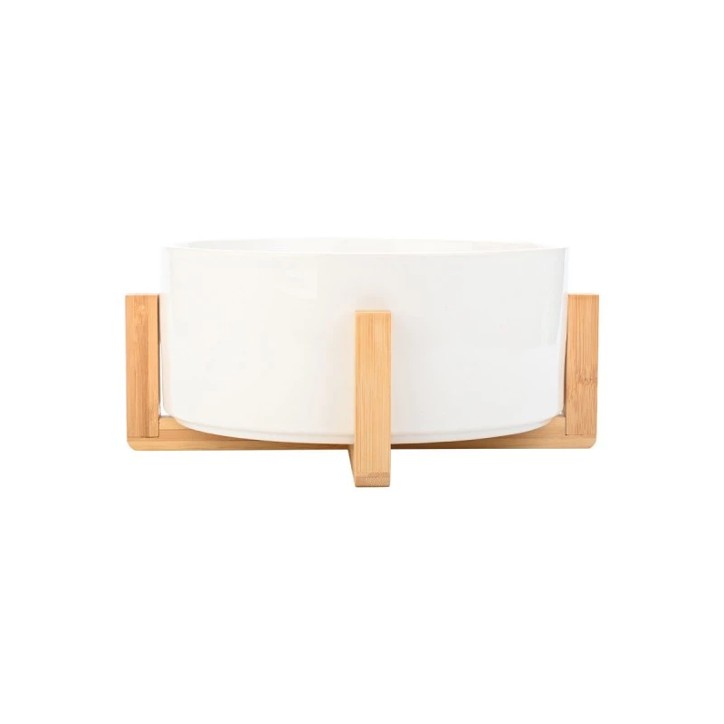 SALAD BOWL BAMBOO ESSENTIALS 27cm WITH BAMBOO BASE