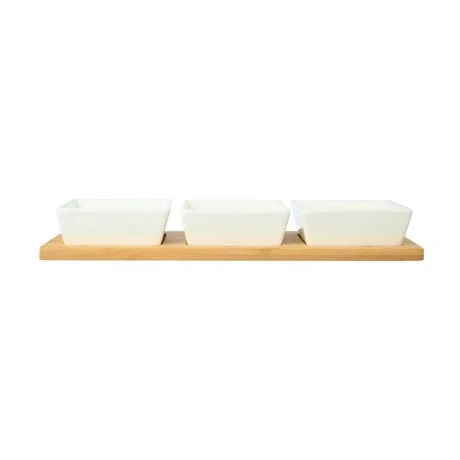 BOWLS BAMBOO ESSENTIALS WITH BAMBOO BASE SET 3 PCS.
