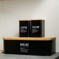 BREAD BOX BAMBOO ESSENTIALS METALLIC 42X23X13CM BLACK