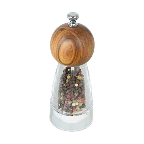 SALT/PEPPER MILL ALLURE CERAMIC TRANSPARENT