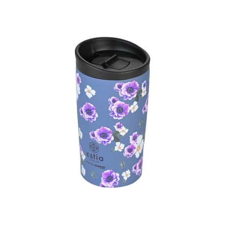 INSULATED TRAVEL MUG SAVE THE AEGEAN 350ml GARDEN BLUE