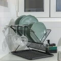 DISH RACK FOLDABLE METALLIC BLACK 2 -TIER