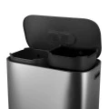 KITHCEN TRASH CAN DUOPRIME SOFT CLOSE 60LT WITH TWO CONTSINERS 30&amp;30LT INOX