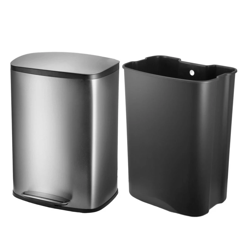 KITHCEN TRASH CAN SOLOPRIME SOFT CLOSE 50LT INOX