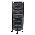ORGANIZATION TROLLEY METALLIC WITH 5 DRAWERS BLACK