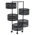 ORGANIZATION TROLLEY METALLIC WITH 5 DRAWERS BLACK