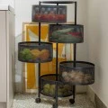ORGANIZATION TROLLEY METALLIC WITH 5 DRAWERS BLACK