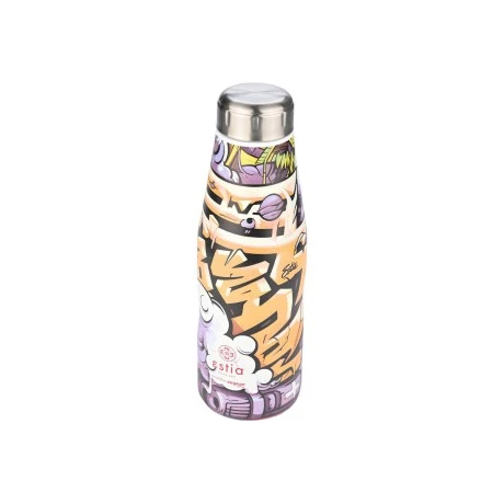 INSULATED BOTTLE TRAVEL FLASK SAVE THE AEGEAN 500ml GRAFITTI RHYTHM
