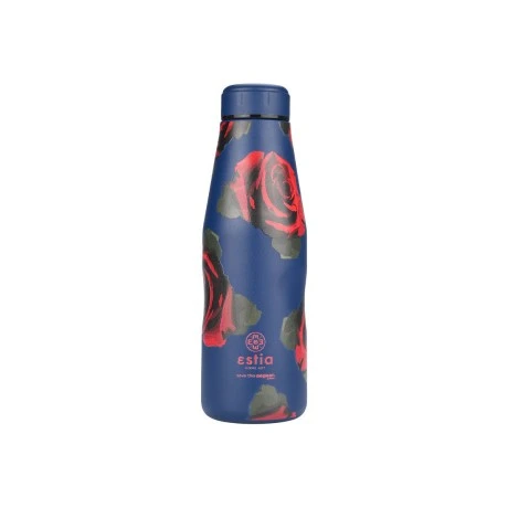 INSULATED BOTTLE TRAVEL FLASK SAVE THE AEGEAN 500ml ELECTRIC ROSES