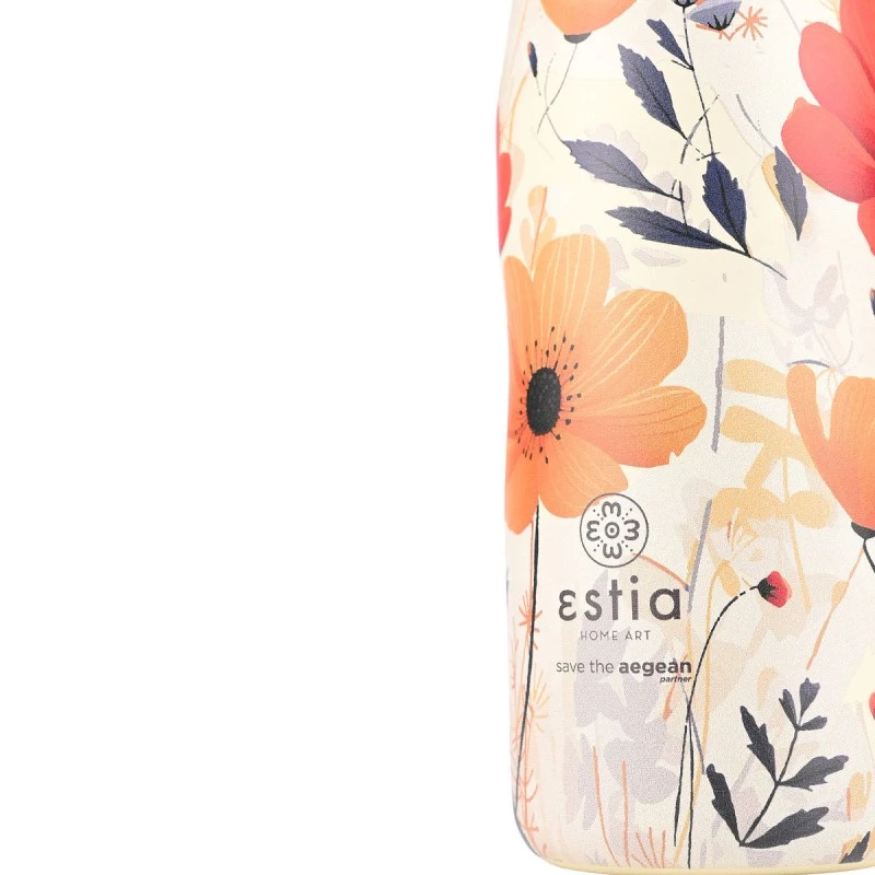 INSULATED BOTTLE TRAVEL FLASK SAVE THE AEGEAN 500ml SUMMER REVERIE
