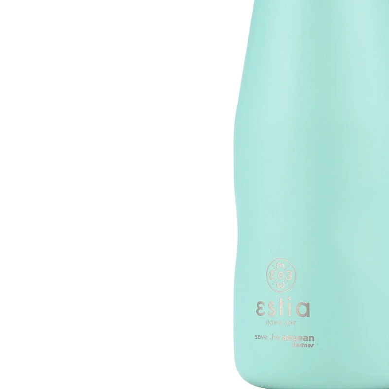 INSULATED BOTTLE TRAVEL FLASK SAVE THE AEGEAN 350ml BERMUDA GREEN