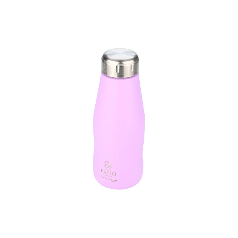 INSULATED BOTTLE TRAVEL FLASK SAVE THE AEGEAN 350ml LAVENDER PURPLE