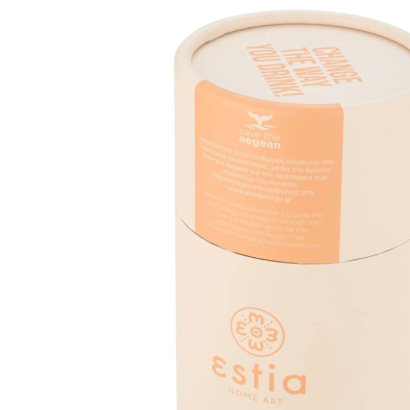 ESTIA ΘΕΡΜΟΣ TRAVEL CUP SAVE THE AEGEAN 500ml LILY WHITE