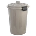 KITCHEN TRASH CAN OUTBIN OUTDOOR PLASTIC WITH LID 60lt GREY