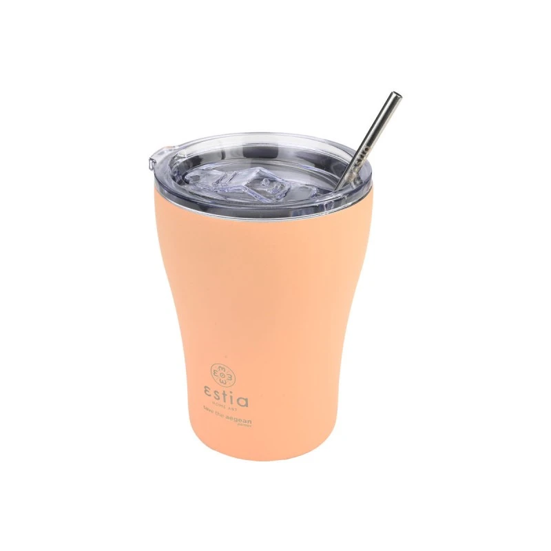 ESTIA ΘΕΡΜΟΣ COFFEE MUG SAVE THE AEGEAN 350ml PEACH FUZZ
