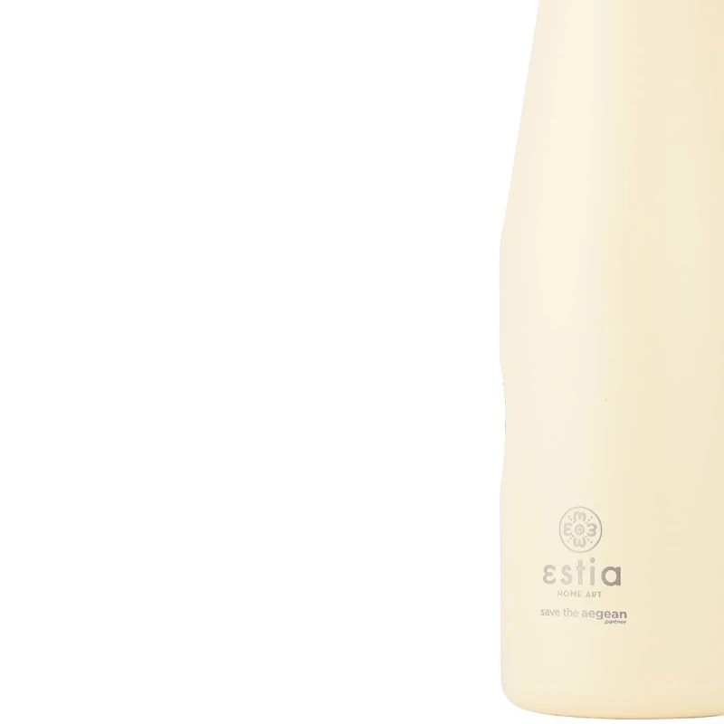 INSULATED BOTTLE TRAVEL FLASK SAVE THE AEGEAN 500ml LILLY WHITE