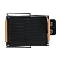 DISH RACK 2-TIER METALLIC BLACK WITH BAMBOO HANDLES