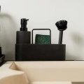 DISHWASHER CONTAINER WITH CLEANING BRUSH &amp; SPONGE HOLDER BLACK