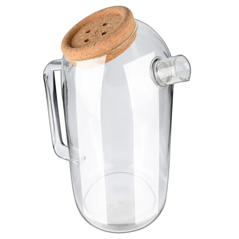 GLASS JUG 1800ml WITH CORK LID
