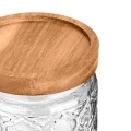 STORAGE CONTAINER ALLURE GLASS 700ml 14X10cm EMBOSSED