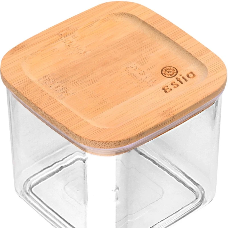 STORAGE CONTAINER BAMBOO ESSENTIALS PLASTIC 500ml STACKABLE
