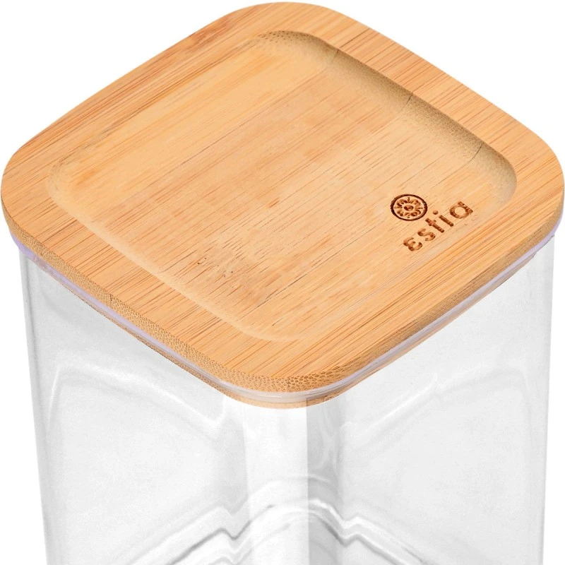 STORAGE CONTAINER BAMBOO ESSENTIALS PLASTIC 800ml STACKABLE