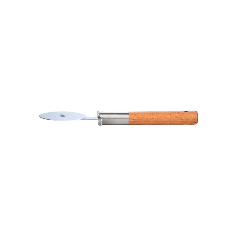 PIZZA CUTTER WHEEL ALLURE STAINLESS STEEL WITH WOODEN HANDLE