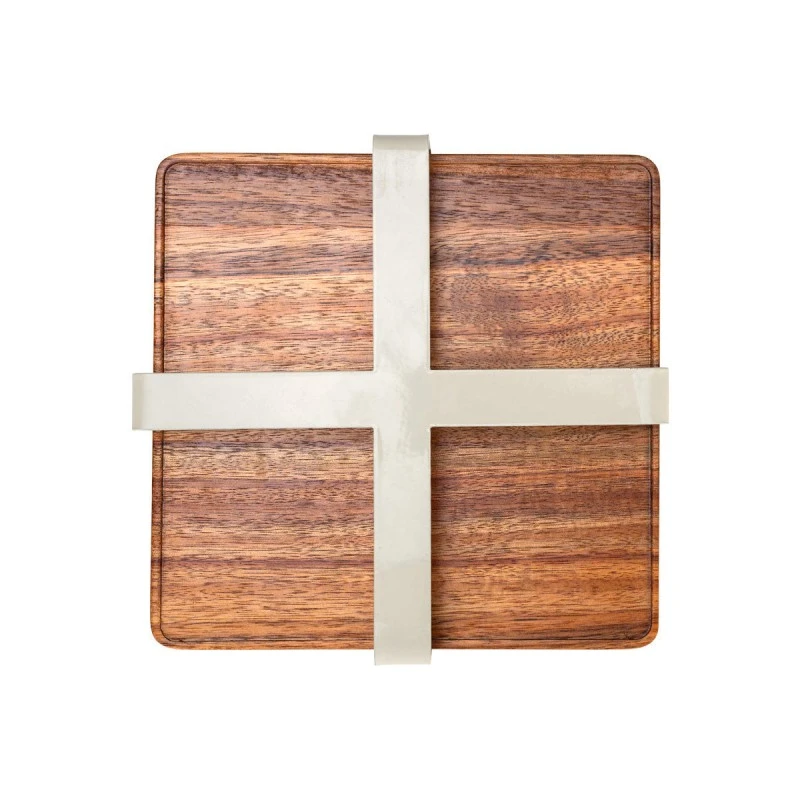 NAPKIN HOLDER ALLURE RECTANGULAR METALLIC IVORY