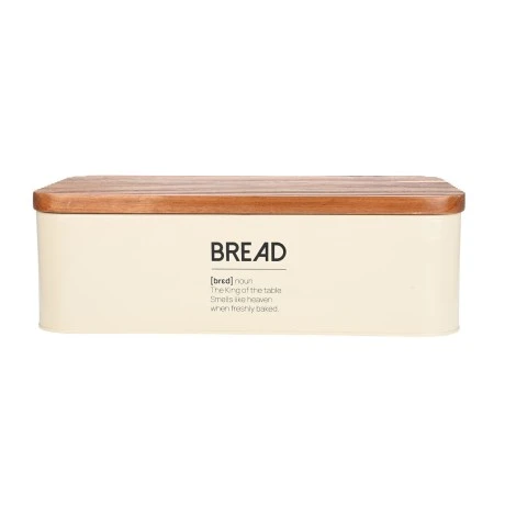 BREAD BOX ALLURE METALLIC 42X23X13cm IVORY