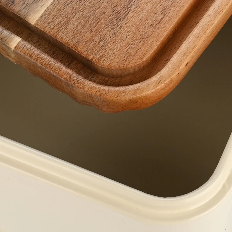 BREAD BOX ALLURE METALLIC 42X23X13cm IVORY