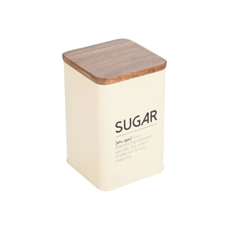 SUGAR CONTAINER ALLURE METALLIC 10X14cm IVORY