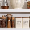 SUGAR CONTAINER ALLURE METALLIC 10X14cm IVORY