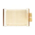 DISH RACK ALLURE METALLIC WITH WOODEN HANDLES IVORY