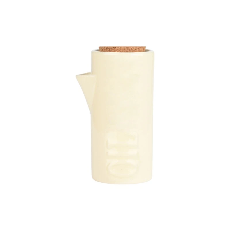 OIL &amp; VINEGAR BOTTLE ALLURE STONEWARE IVORY