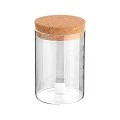 STORAGE CONTAINER GLASS 250ml WITH CORK LID